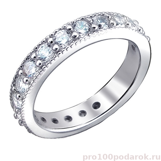 Серебряное кольцо-дорожка 01К1511077