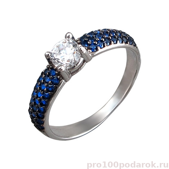 Серебряное кольцо 01К2510994Ч-2
