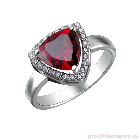 Серебряное кольцо с фианитами