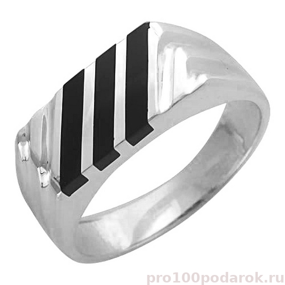 Серебряная печатка с ониксом