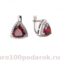 Серебряные серьги с фианитами 01С2511629-1 Серебряные серьги с фианитами 01С2511629-1